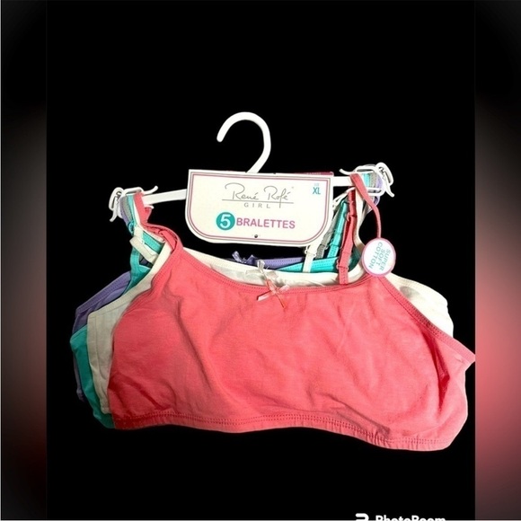 size XL Rene Rofe 5 pack of colorful bralettes - Picture 1 of 5